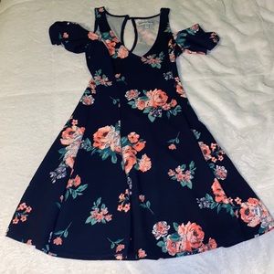 Floral Navy Blue Dress